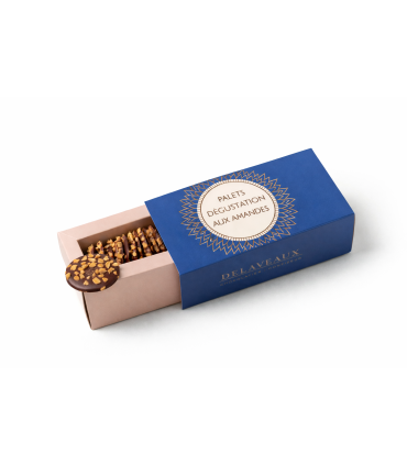 Palet Gourmand Chocolat Noir ou Lait Amandes | Delaveaux Chocolatier