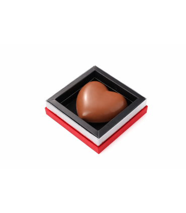 Cœur en chocolat lait 39 % – Chocolaterie Delaveaux
