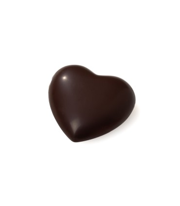 Cœur en chocolat noir 68 % – Chocolaterie Delaveaux